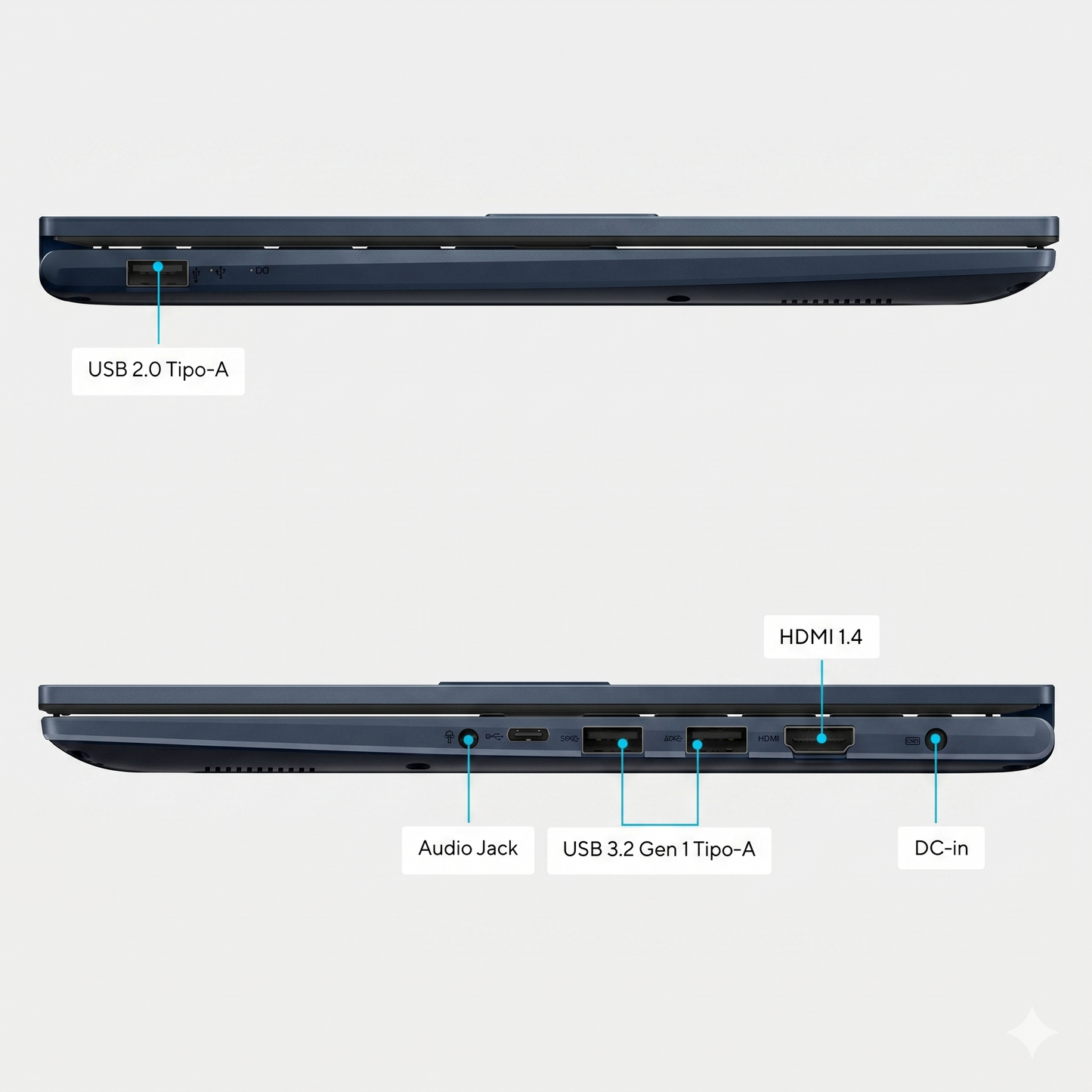 **ASUS VIVOBOOK 14 X1404VA Intel Core i7 1355U 16GB RAM 512GB SSD Gráficos Integrados 14″ W11